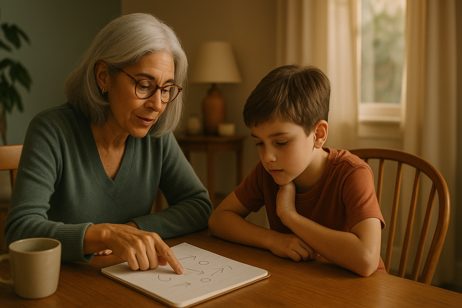 A warm family scene illustrating support and understanding of children's behavior.